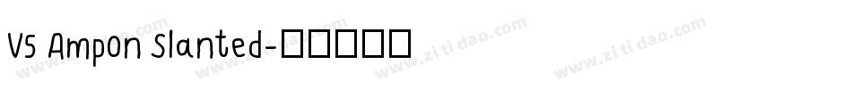 V5 Ampon Slanted字体转换
